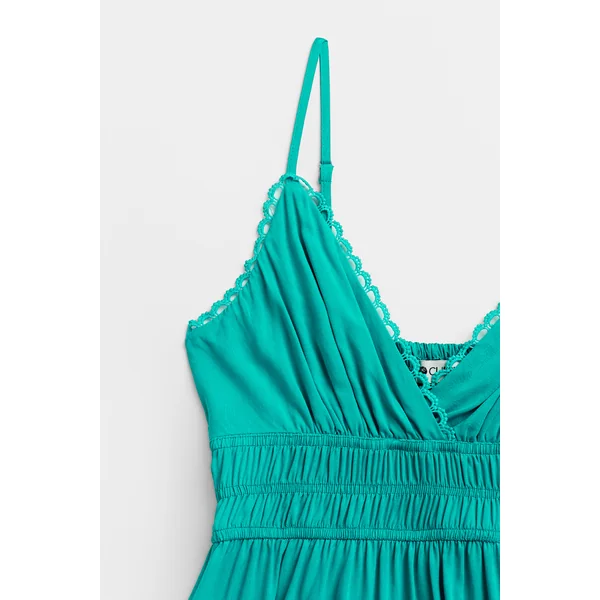 Robe courte aqua plongeante
