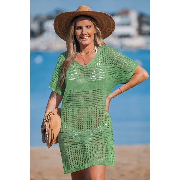 Robe courte avec ourlet fendu