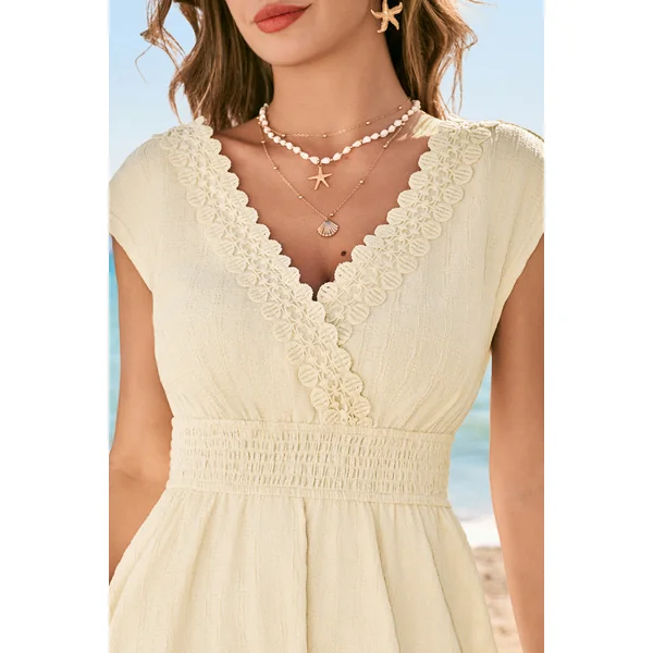 Robe courte beige