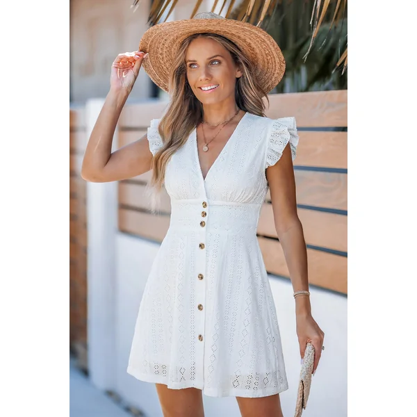 Robe courte blanche