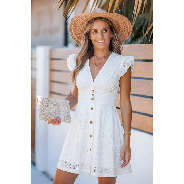Robe courte blanche