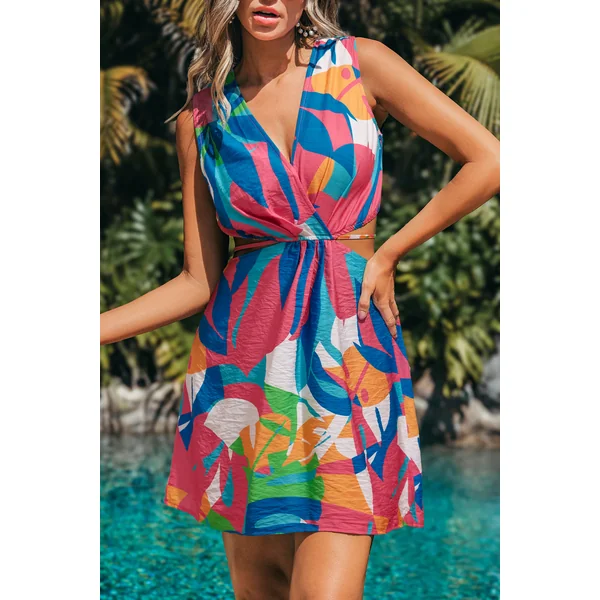 Robe courte cache-cœur