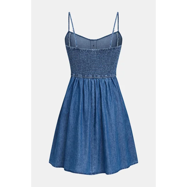 Robe courte denim sans manches