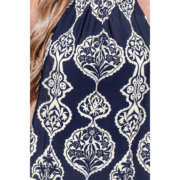 Robe courte florale col licou