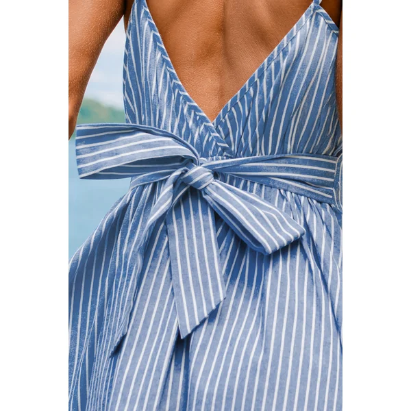 Robe courte rayée