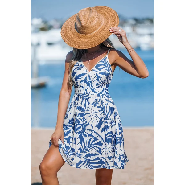 Robe courte tropicale