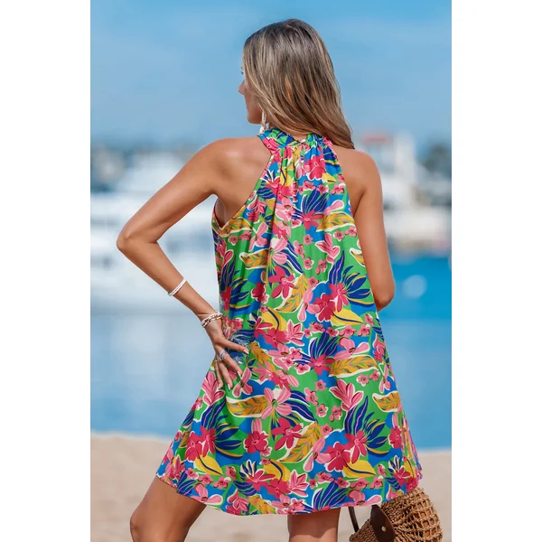 Robe courte tropicale pleine d’énergie