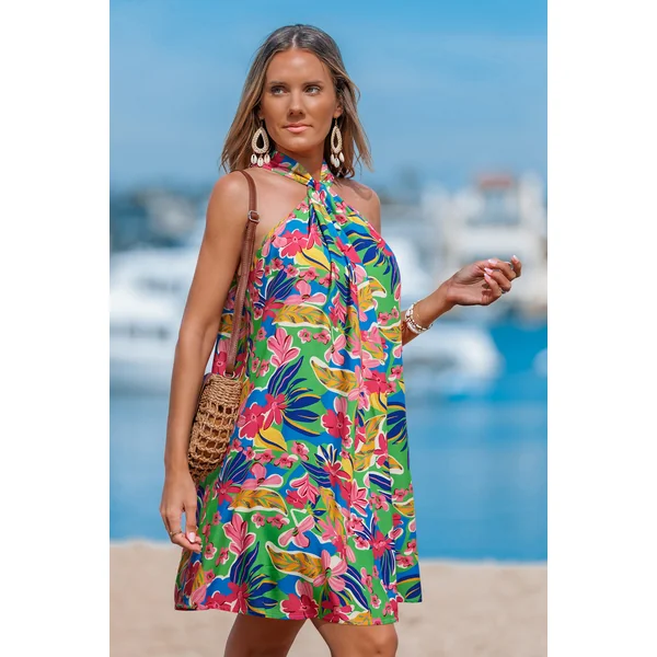 Robe courte tropicale pleine d’énergie