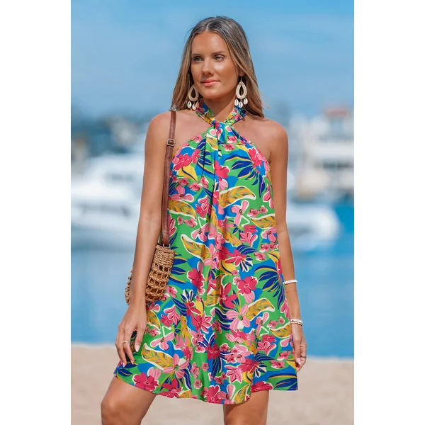 Robe courte tropicale pleine d’énergie