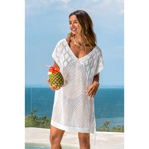 Robe cover up blanche