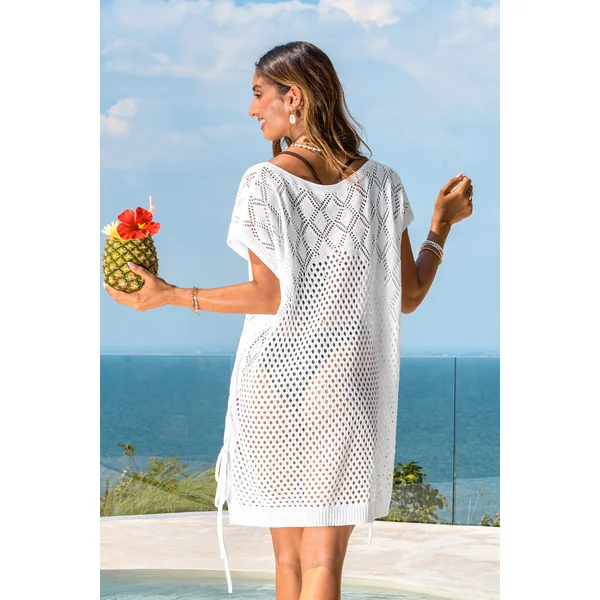 Robe cover up blanche