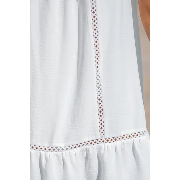 Robe cover up courte blanche