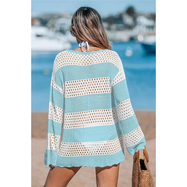Robe cover up courte festonnée