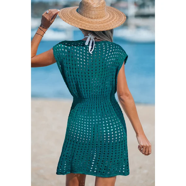 Robe cover up courte ourlet fendu