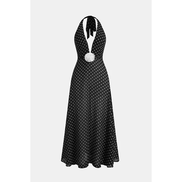 Robe cover up longue col plongeant sans manches