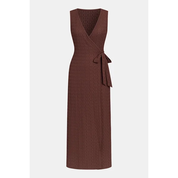 Robe cover up longue marron