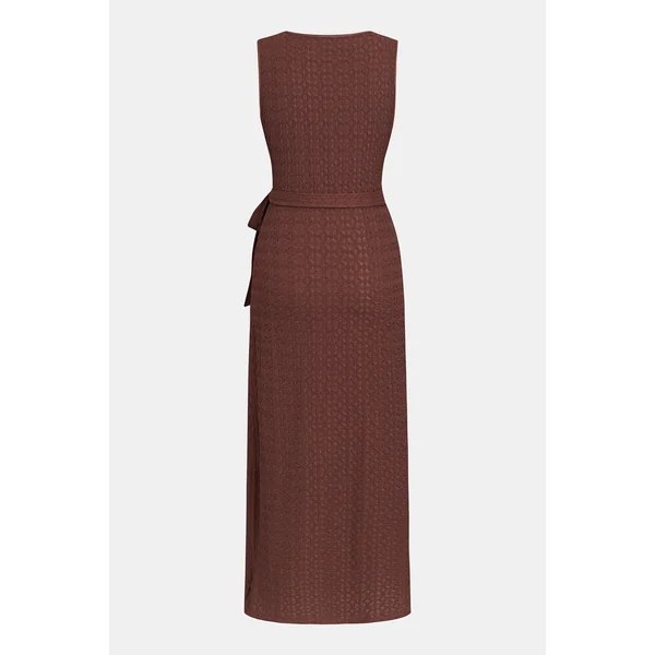 Robe cover up longue marron