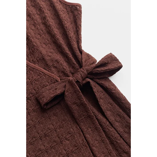 Robe cover up longue marron