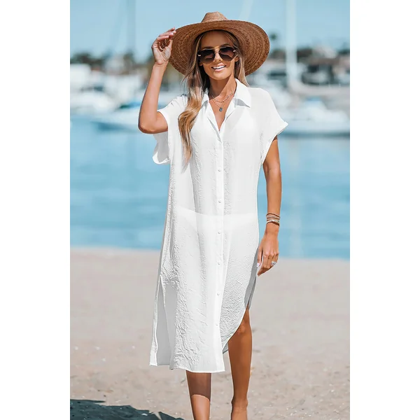 Robe cover up midi à boutons