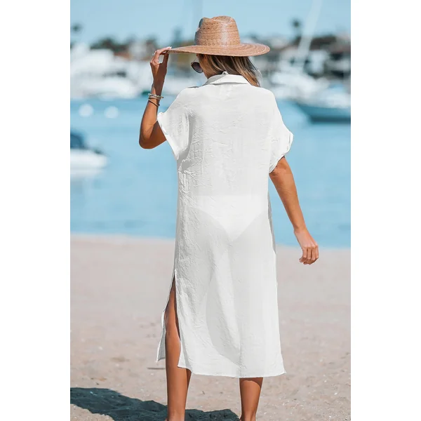 Robe cover up midi à boutons