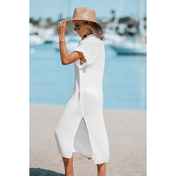 Robe cover up midi à boutons