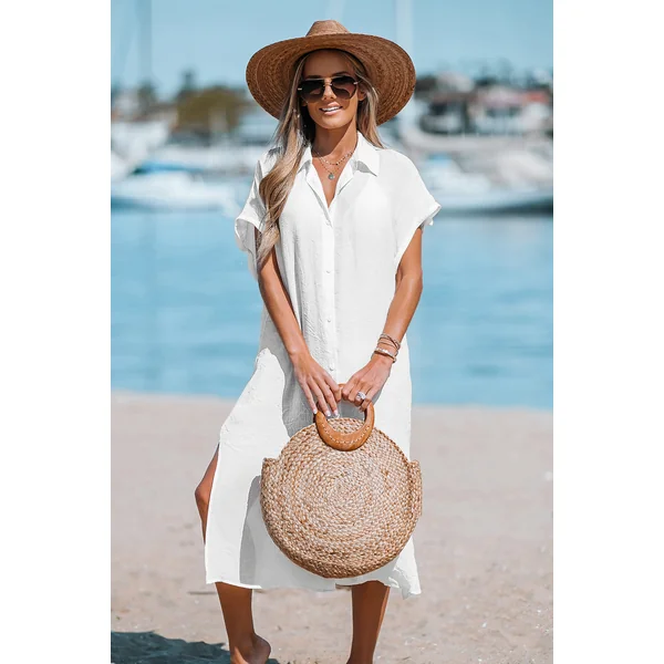 Robe cover up midi à boutons
