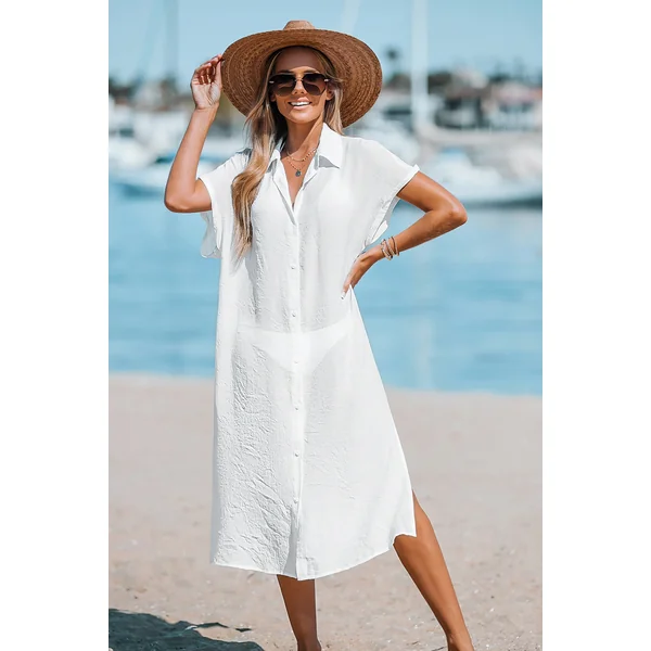 Robe cover up midi à boutons