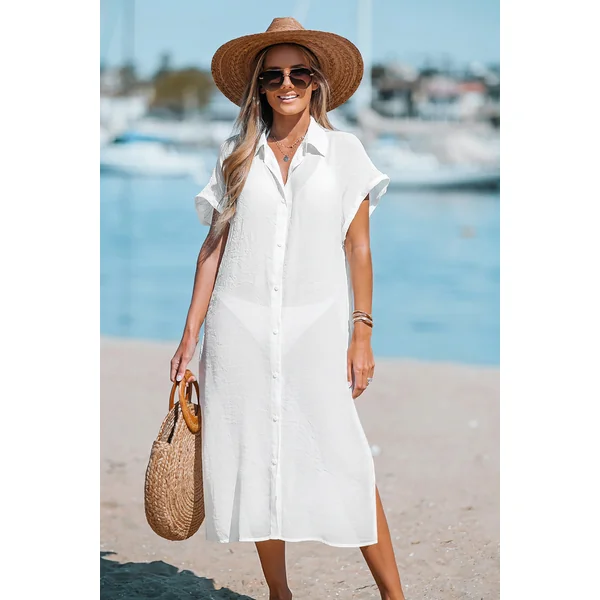 Robe cover up midi à boutons