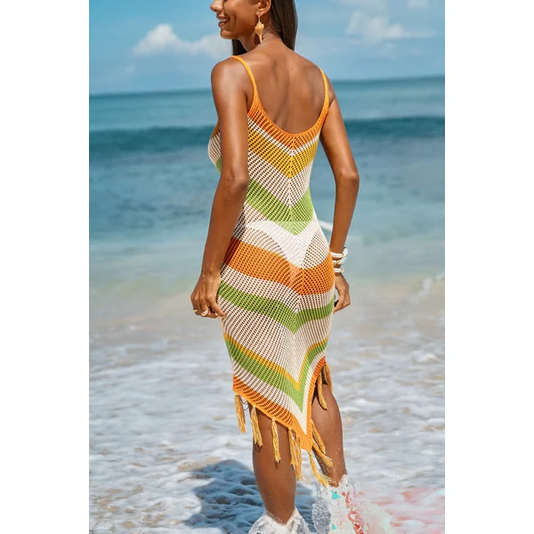 Robe cover up midi à ourlet mouchoir