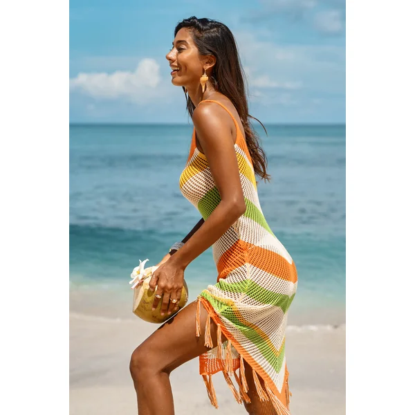 Robe cover up midi à ourlet mouchoir
