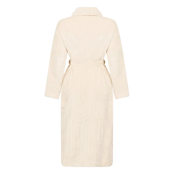 Robe de chambre longue en Fleece - Blanc