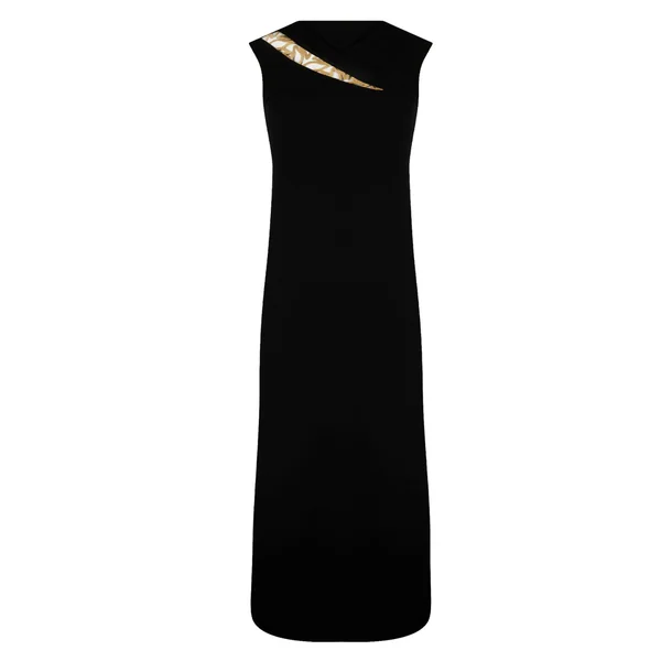 Robe de nuit longue Éclats d'Or Noir Or