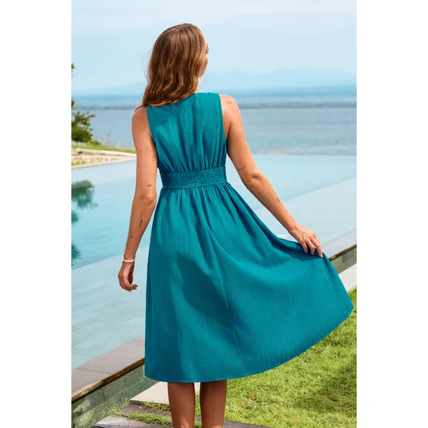 Robe de plage col plongeant