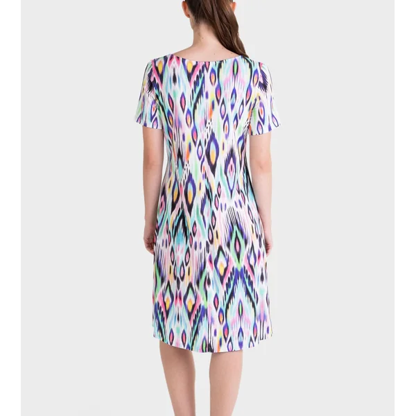 Robe de plage manches courtes multicolore