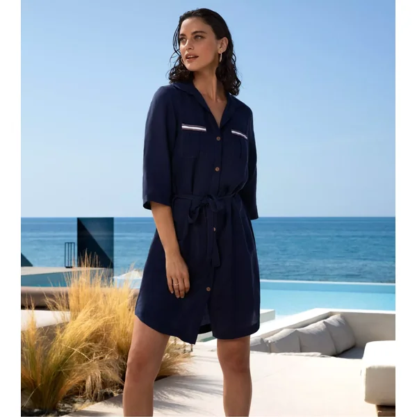 Robe de ville chic Cordage Précieux Cordage Navy