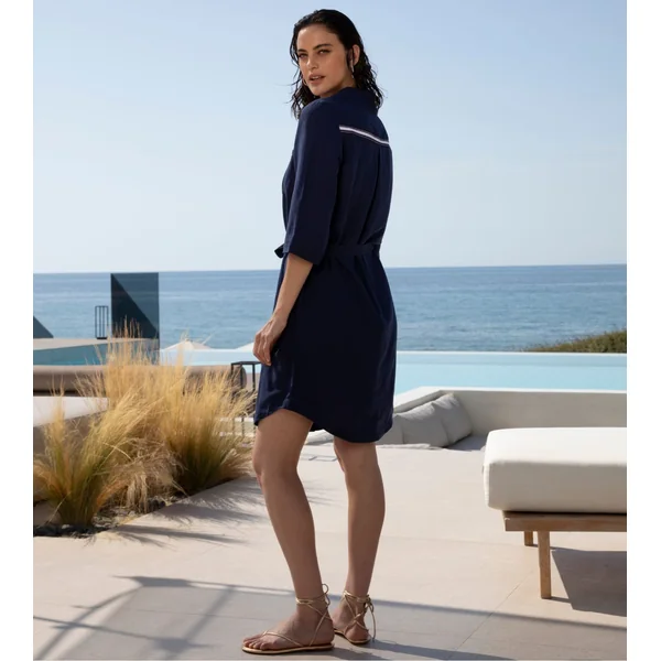 Robe de ville chic Cordage Précieux Cordage Navy