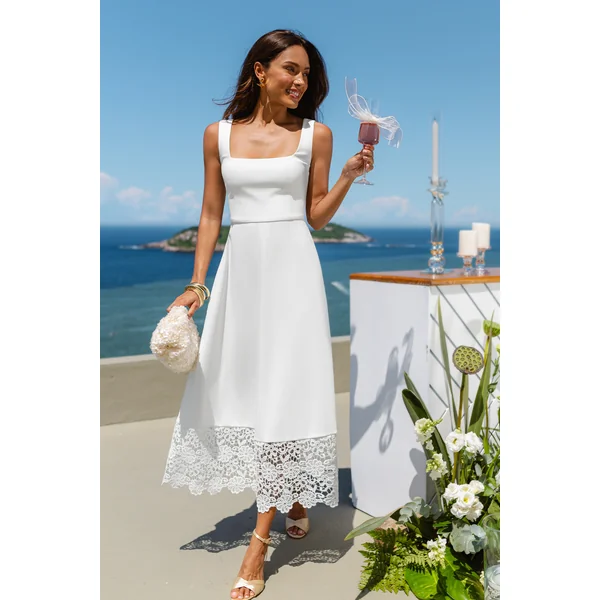 Robe dentelle blanche