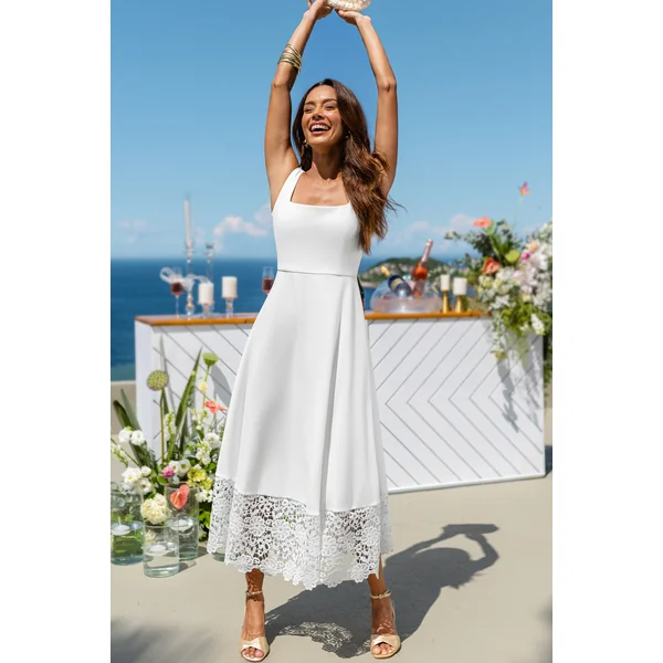Robe dentelle blanche