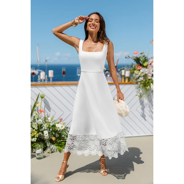 Robe dentelle blanche
