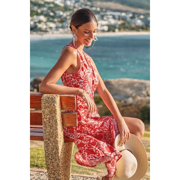 Robe florale col V
