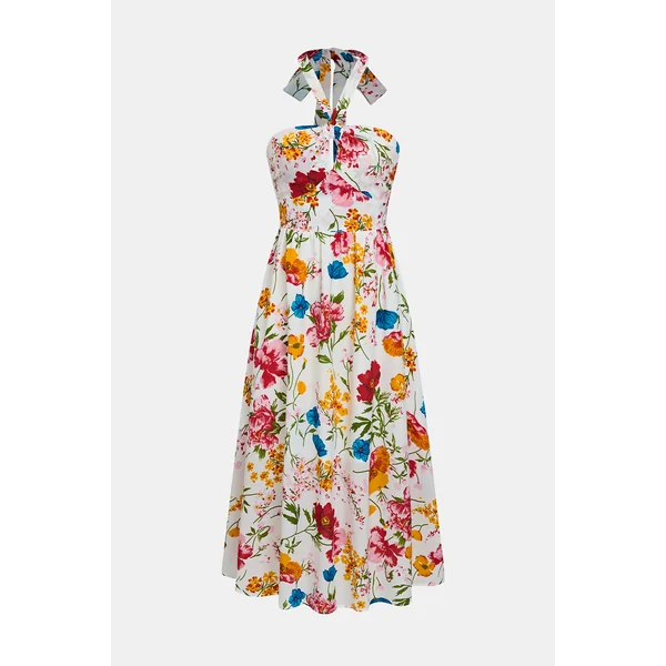 Robe imprimée keyhole