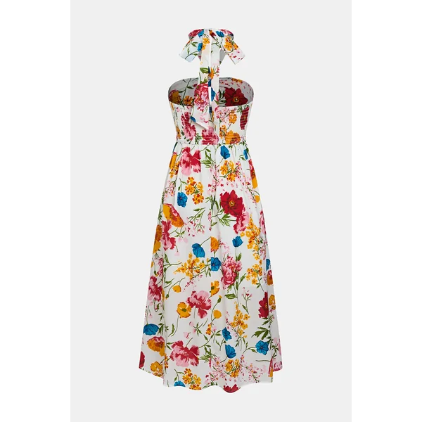 Robe imprimée keyhole