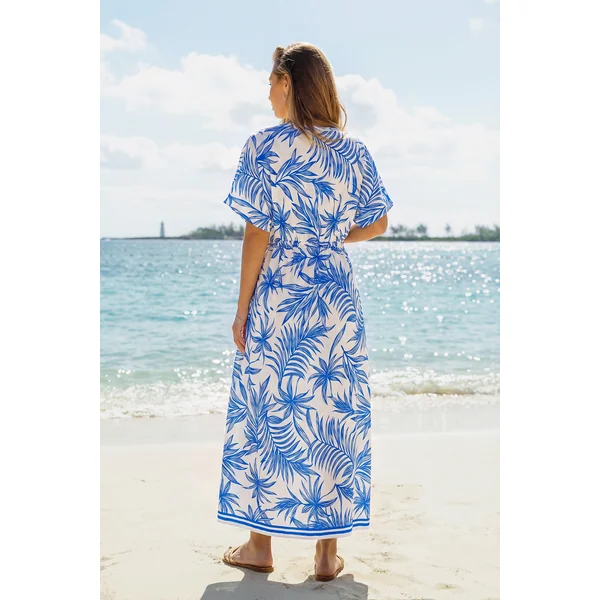 Robe longue cover up tropicale au style bord de mer