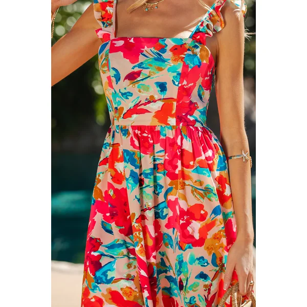 Robe longue dos noué