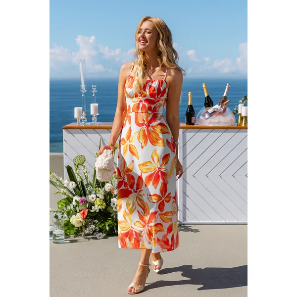 Robe longue fleurie fluide