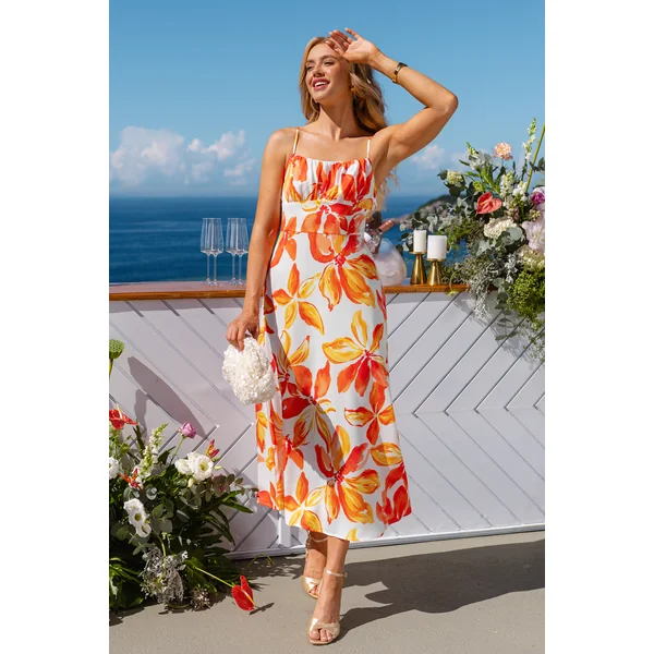 Robe longue fleurie fluide