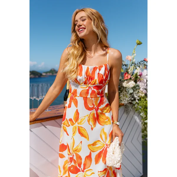 Robe longue fleurie fluide