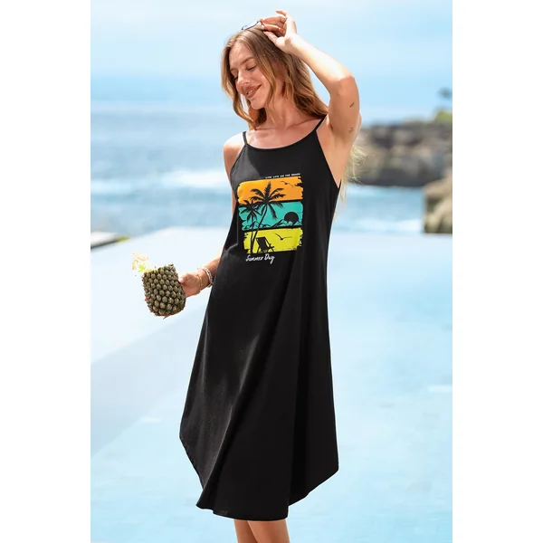 Robe longue imprimé graphique moderne
