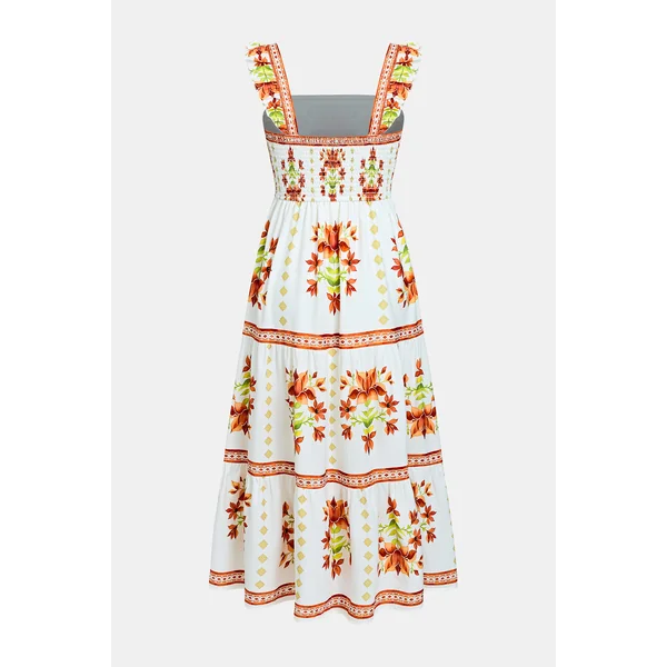 Robe longue imrpimé floral sans manches