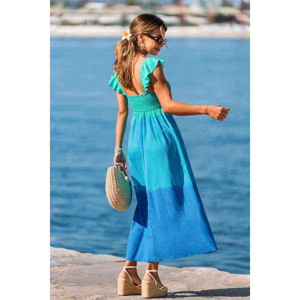 Robe longue ombrée